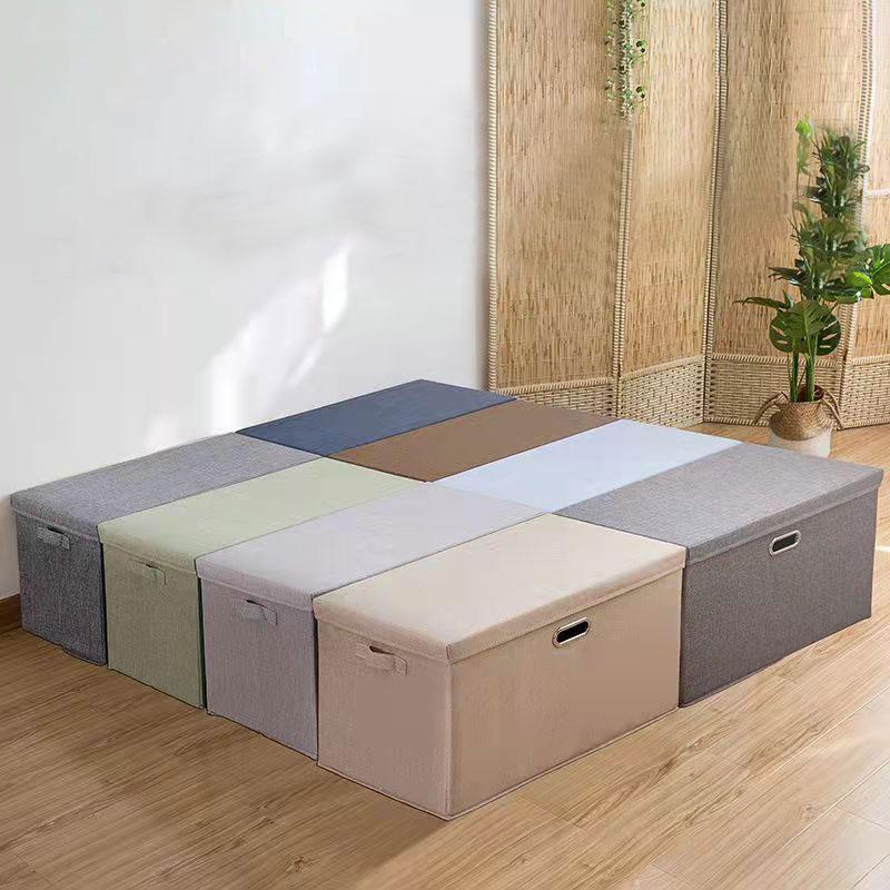 Covered Storage Box Clothes Snack Storage Box Folding Large Closet Storage Box Wardrobe Organizer Box