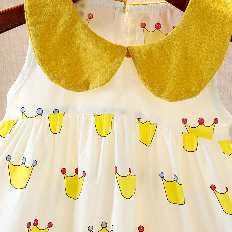 Children Dress Spring Summer Sling Kids Clothing  Baby Girls Clothing Printing Sleeveless Dress Girl