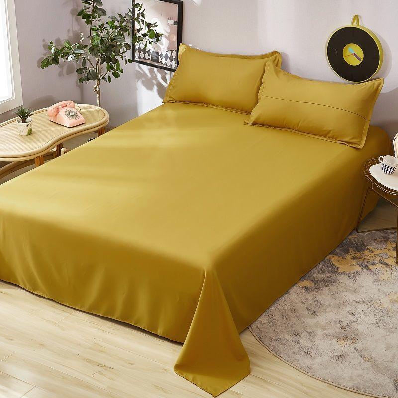 Single-piece Bed Sheet Household Large Solid Color Bedding Single-piece Bed Sheet Queen-size Bed Cover