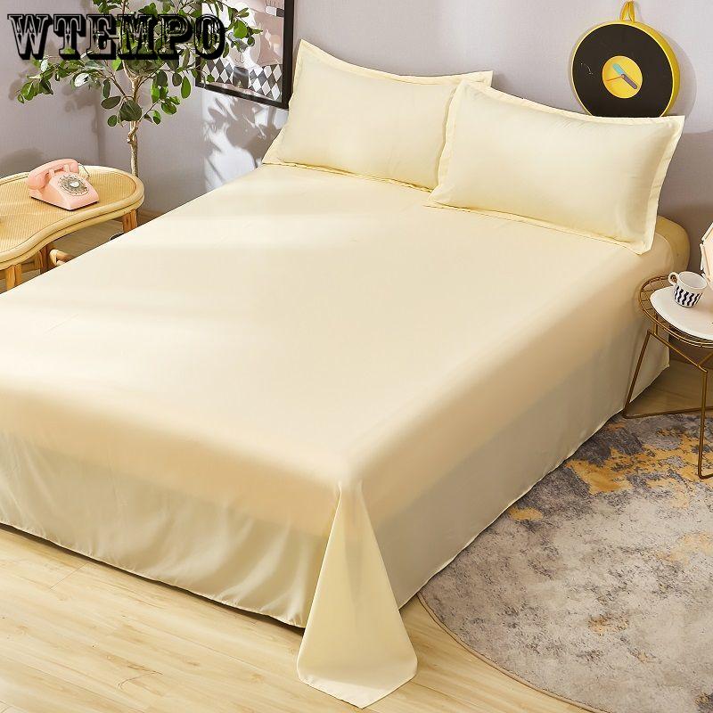 Single-piece Bed Sheet Household Large Solid Color Bedding Single-piece Bed Sheet Queen-size Bed Cover