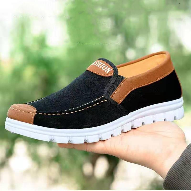 Men's Casual Clearance Shoes Spring and Autumn Breathable Soft-soled Canvas Shoes Non-slip Shoes