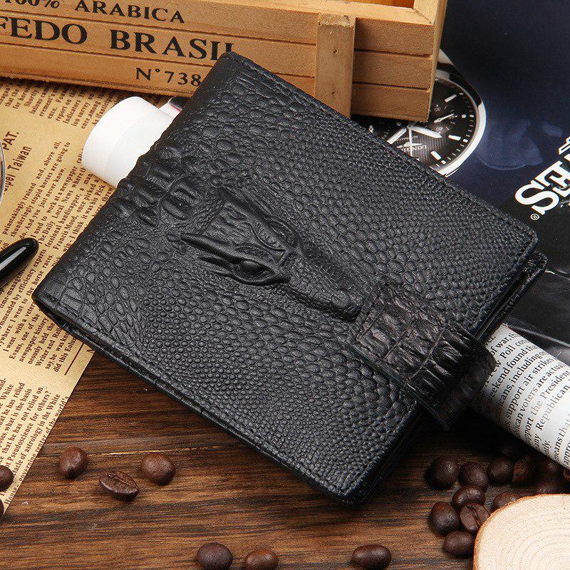 Luxury Brand Genuin Leather Crocodile Wallet With Coin Pocket Short Male Wallet Card Holder High Qua