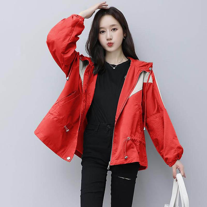 Women's Short Windbreaker Spring and Autumn Style Korean Fashion Loose Casual Short Jacket Women