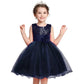 European and American Girls Fluffy Dress with Sequined Flower Long Skirt Princess Birthday Party Noble Dress