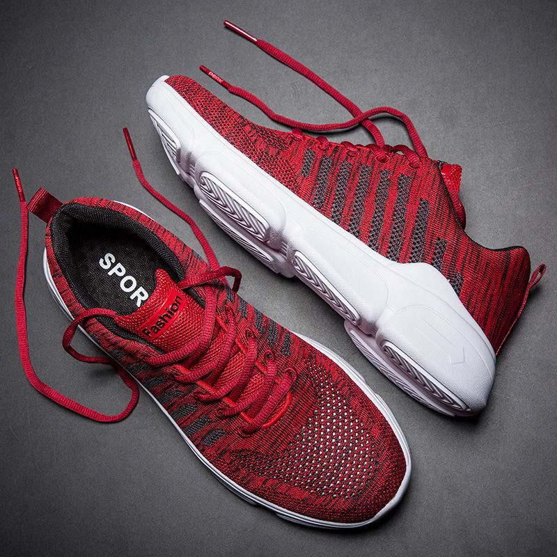 Plus Size 39-47 Summer Men Sneakers Lightweight Breathable Basketball Running Shoes Deodorant Flying Woven Mesh Casual Shoes