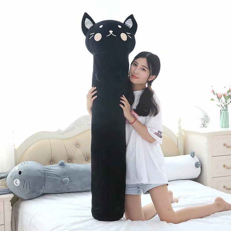 Long Strip Pillow Cylindrical Plush Sleeping Pillow Removable Washable Bed Sleeping Pillow