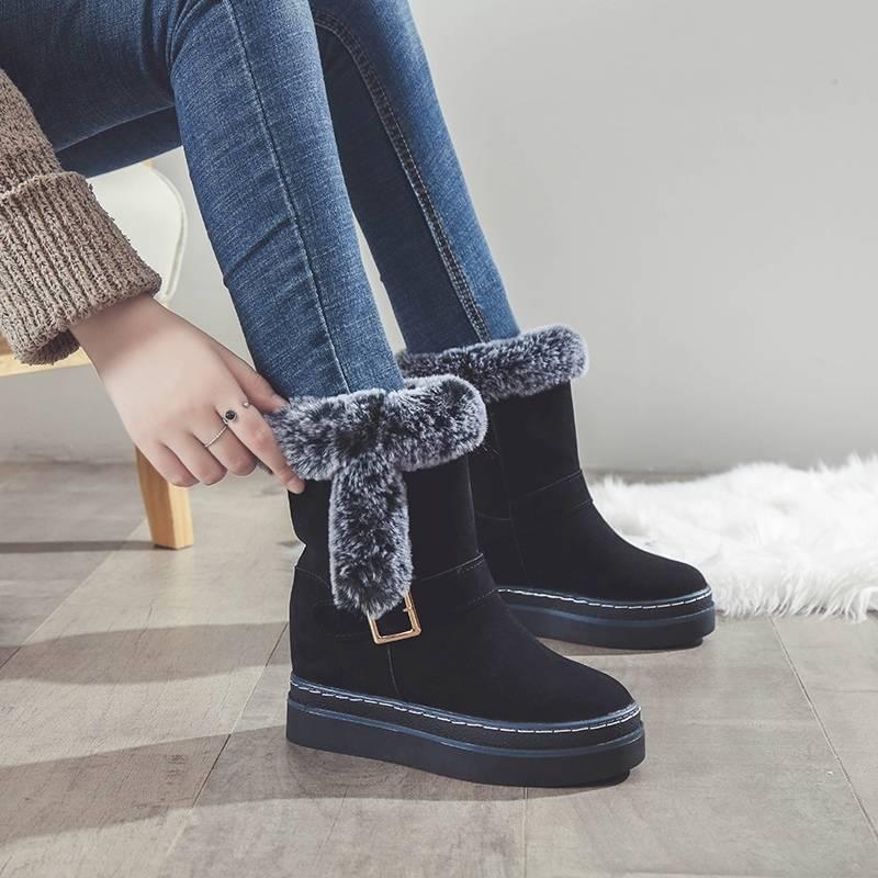 Women Boots 2019 Winter Shoes Woman Snow Boots with Plush Inside Botas Mujer Waterproof Winter Boots