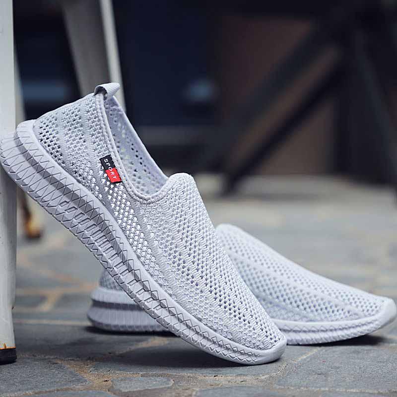 39-44 Men Sneakers Sandals Flying Woven Mesh Breathable Basketball Blade Shoes Shockproof Lightweight Running Shoes Comfortable Deodorant Sport Shoes