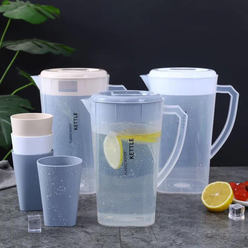 Korean Cold Water Bottle Large Capacity Household Set Heat-resistant Water Cup Household Thickened Drop Resistant Cold Water Bottle Plastic Cup