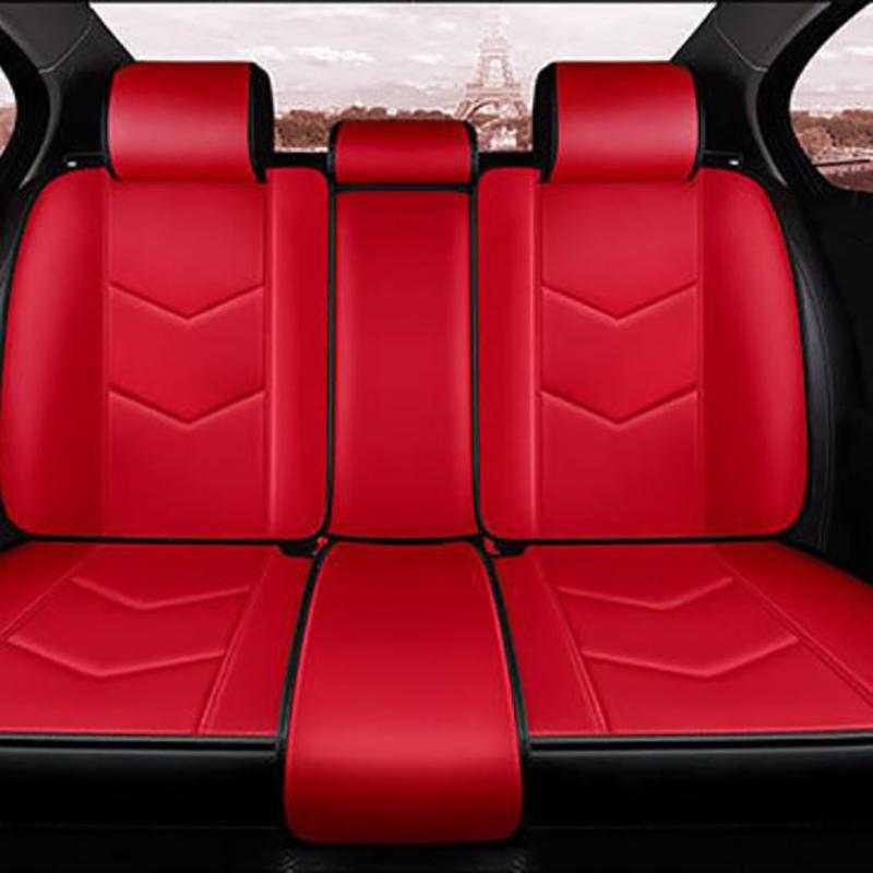 Five-seater Car Seat Cover PU Leather Universal Seat Cushion Soft and Comfortable Mat for Car Truck SUV RV