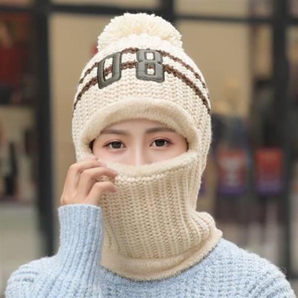 Windproof hat Autumn winter Warm hat Thick hat Fashion Woman hat Plush Cotton hat Trendy wild hat