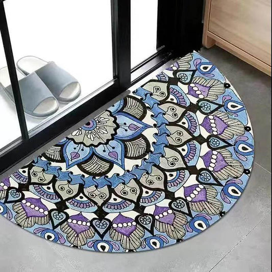 Semi-circular Carpet Door Pad Bedroom Carpet Door Pad Diameter 80/100 Cm Home Water Absorption Non-slip Enters The Door Pad Door Carpet