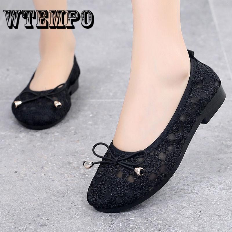 Shoes Women Hollow Lace Mesh Shallow Mouth Shoes Casual Shoes Women Sandals