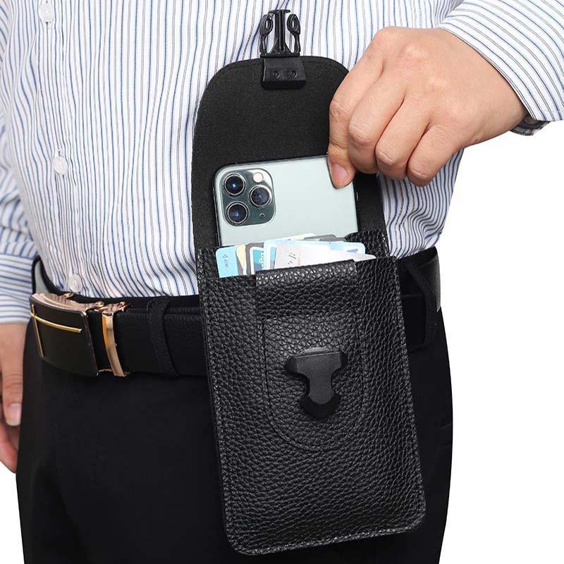 Men Wear Belt-mounted Mobile Phone Pockets Multi-function Pockets 6-inch Construction Site Outdoor Sports and Leisure Waist Coin Purse