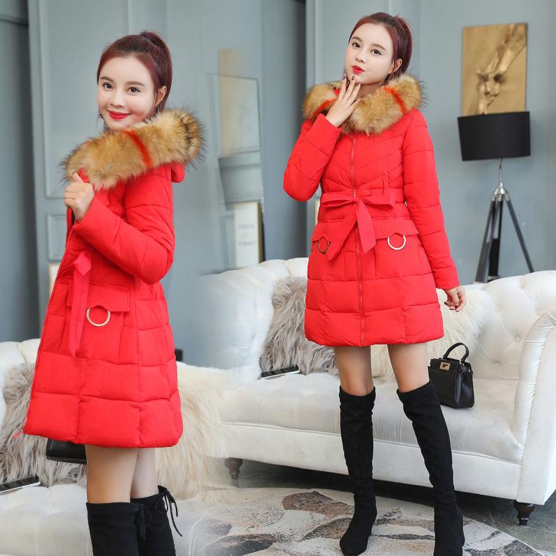 Woman's Winter Long Sleeve Warm Jacket Fashion Large Size Down Jacket Winter Woman's Cotton Clothing