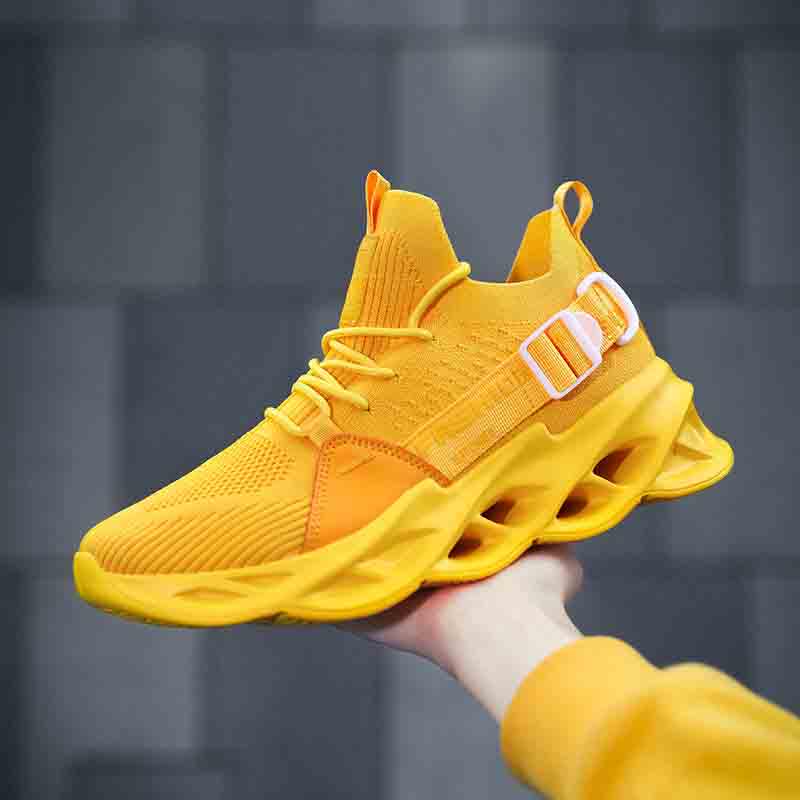 Plus Size 36-47 Fashion Summer Men Mesh Sneakers Low-top Wear-resistant Running Basketball Shoes Non-slip Shockproof Blade Shoes