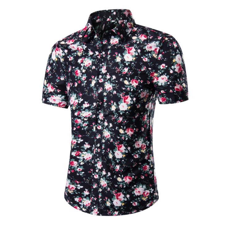 Summer Plus Size Men's Short-sleeved Shirt European and American Fashion Camouflage Casual Shirt