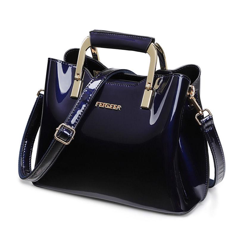 Patent leather bag Genuine Leather Woman bag European and American style handbag Trendy wild