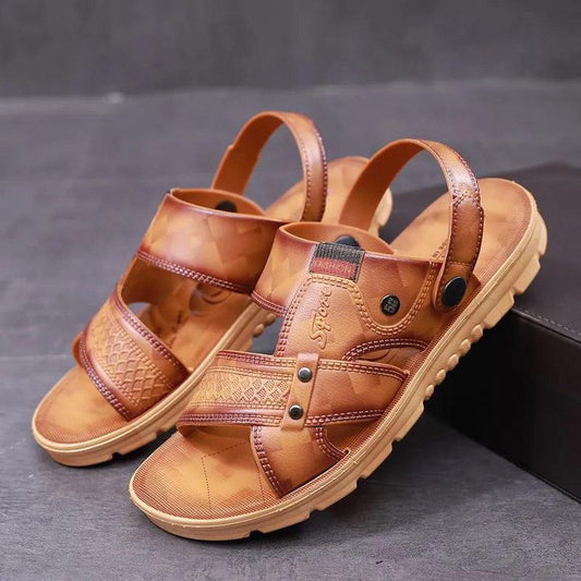 Men's Sandals Summer Korean Version Fashion Non-slip Breathable Dual-use Sandals and Slippers Thick-soled Men's Beach Shoes