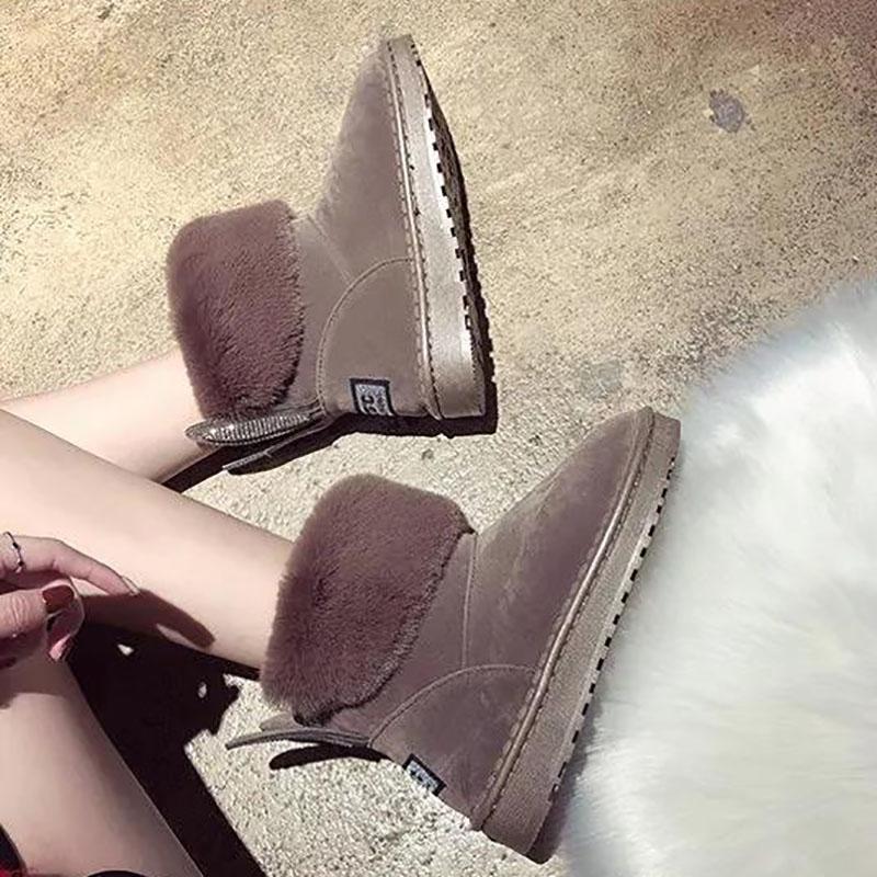 36-43 Large Size Women's Shoes Snow Boots Autumn and Winter Korean Short Boots Thick-soled Cotton Shoes Plus Velvet Women's Boots