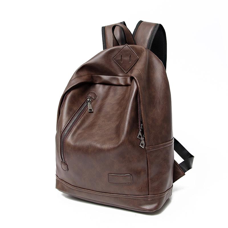 Casual Backpack Men Women Leather Waterproof Outdoor Sports Travel Bags Student Book Computer Bag