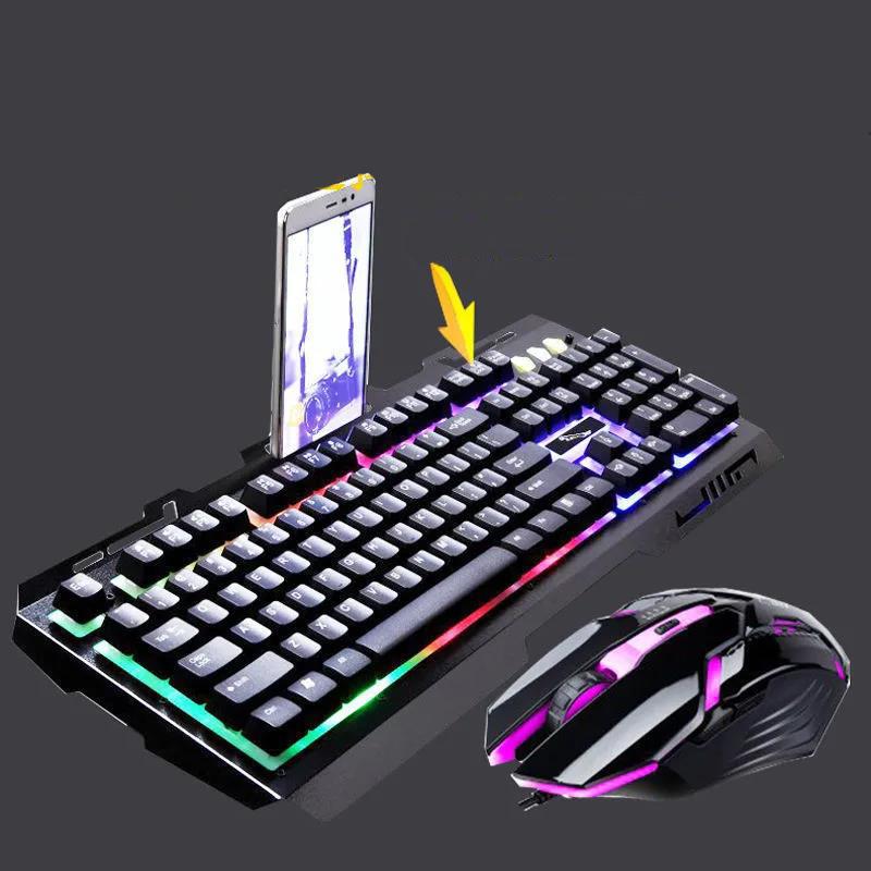 Backlit Keyboard Mouse Set Manipulator Feel Office Home Keyboard and Mouse Gaming Computer Notebook Keyboard and Mouse Set