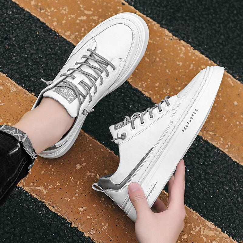 Men's Shoes Spring Shoes Korean Trend Leather Shoes Men's Sports Shoes White Summer Casual Shoes