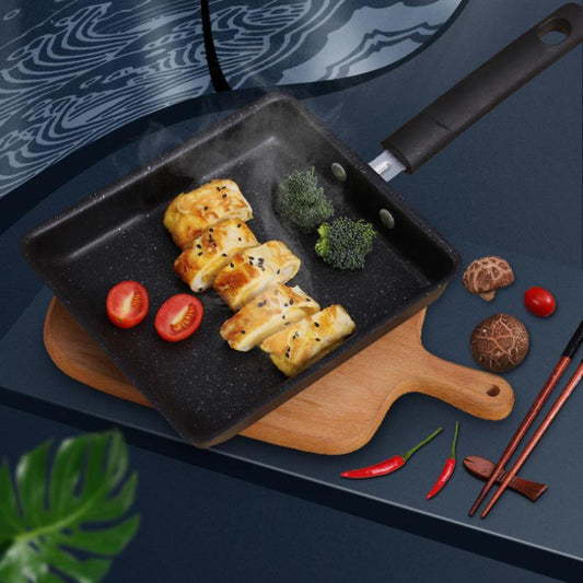 Japanese Style Tamagoyaki Square Pan Non-stick Thick Egg Burnt Household Omelet Breakfast Pan Maifan Stone Small Frying Pan