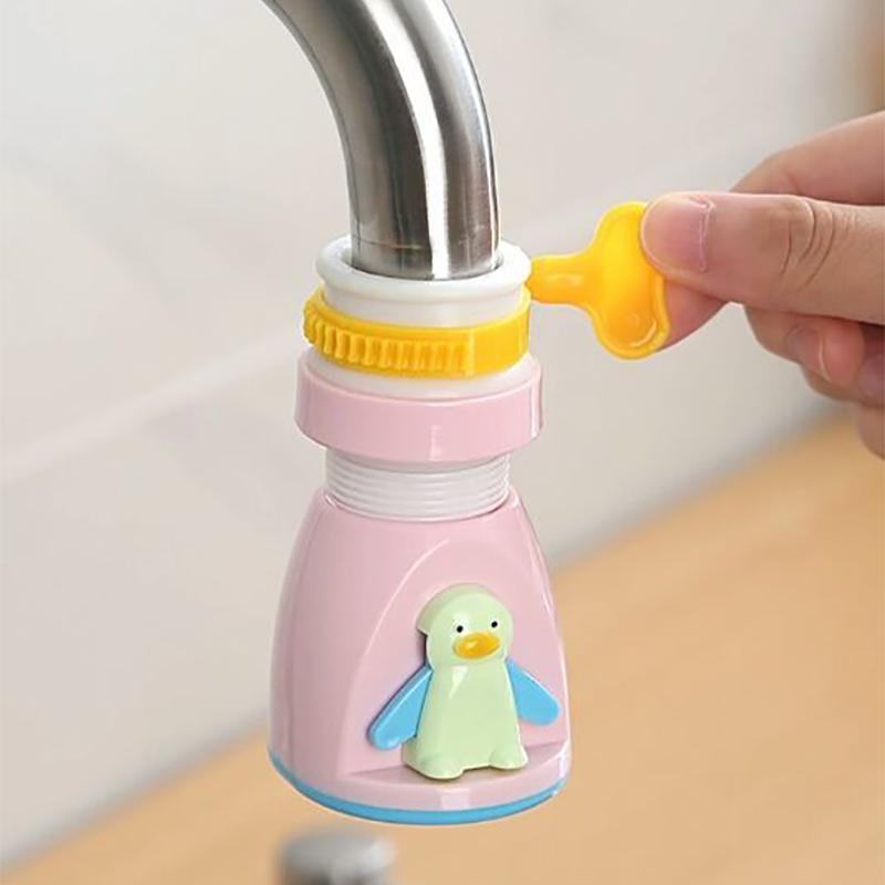 Kitchen Faucet Splash-proof Sprinkler Spout Universal Cartoon Cute Water Purification Extender Household Tap Water Filter