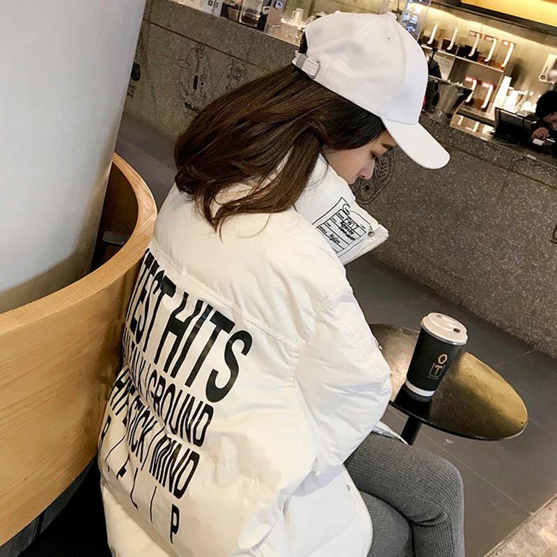 Quilted Jacket Women's Long Oversized Loose Bread Jacket Warm Cotton-padded Jacket Cotton Jacket Jacket Stand-up Collar Hoodless Down Jacket