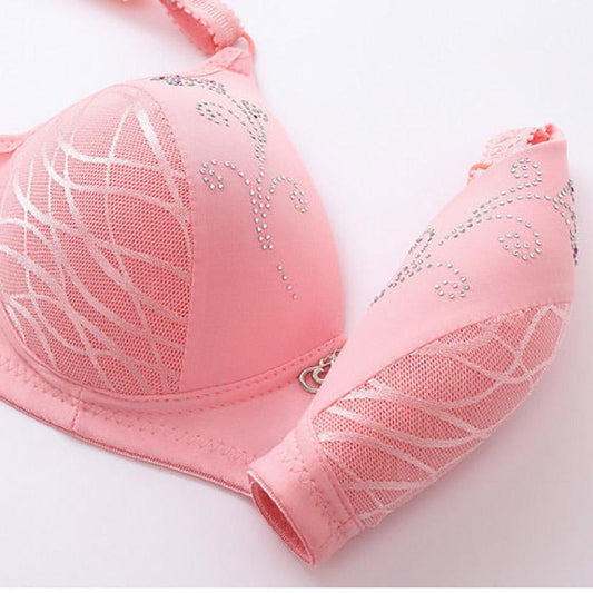 Ladies Underwear Large Size Thin No Steel Rings Gathering Comfortable Breathable Sexy Anti-sagging Breast Bra