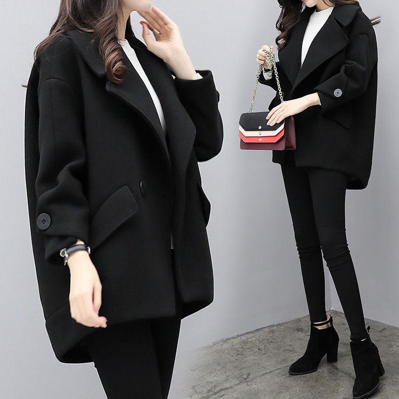 Women's Coat Fashion Autumn Winter Outwear Woolen Overcoat Elegant Trench Coat Jacket Short Overcoat