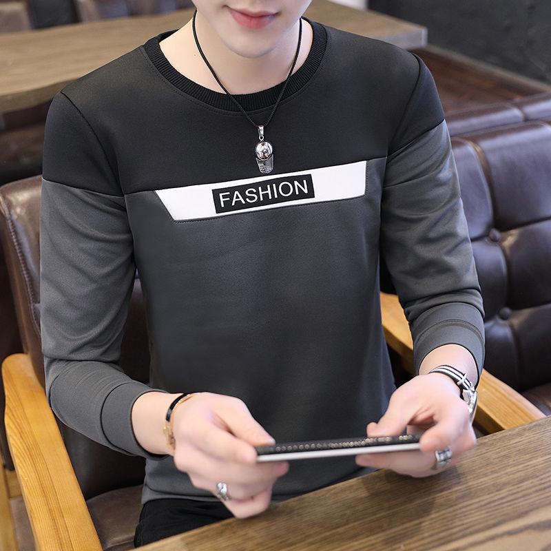 Long Sleeve Tops Autumn Spring Cotton Sweater Men Sweatshirt Wild Large Size Men's Wear