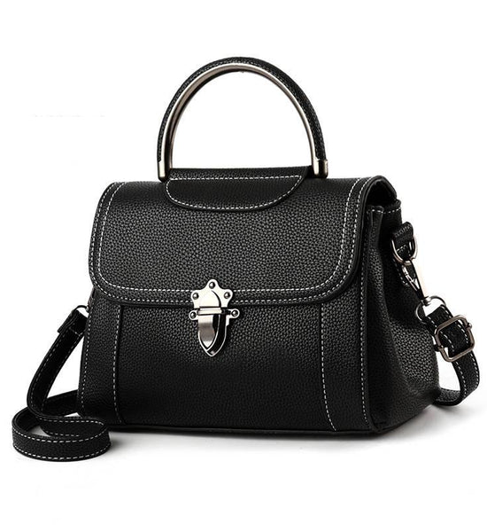 Simple Messenger Bag Women Leather Waterproof Anti-theft Large Capacity Square Handbag Shoulder Bag