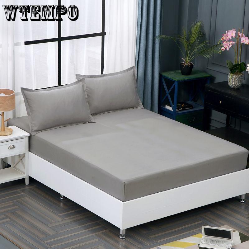 3pcs/set Skin-friendly One-piece Bed Sheet Simmons Protective Cover Non-slip Bed Sheet Fadeless  Bed Cover