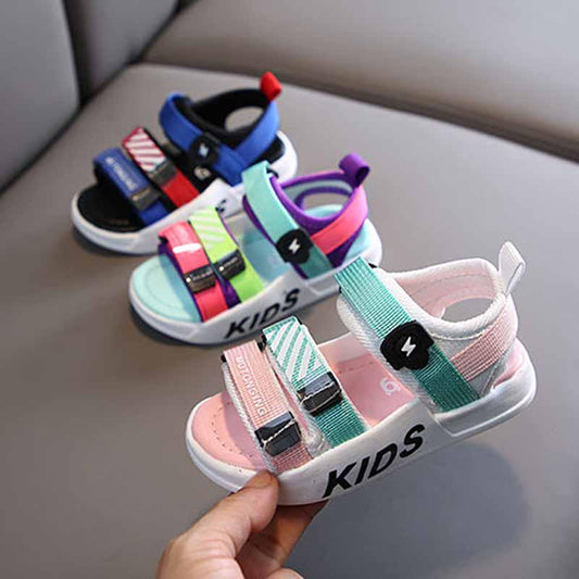 Size 21-30 Child Sneakers Beach Sandals Kids Canvas Breathable Shockproof Basketball Shoes Lightweight Running Shoes Comfortable Deodorant Skate Shoes