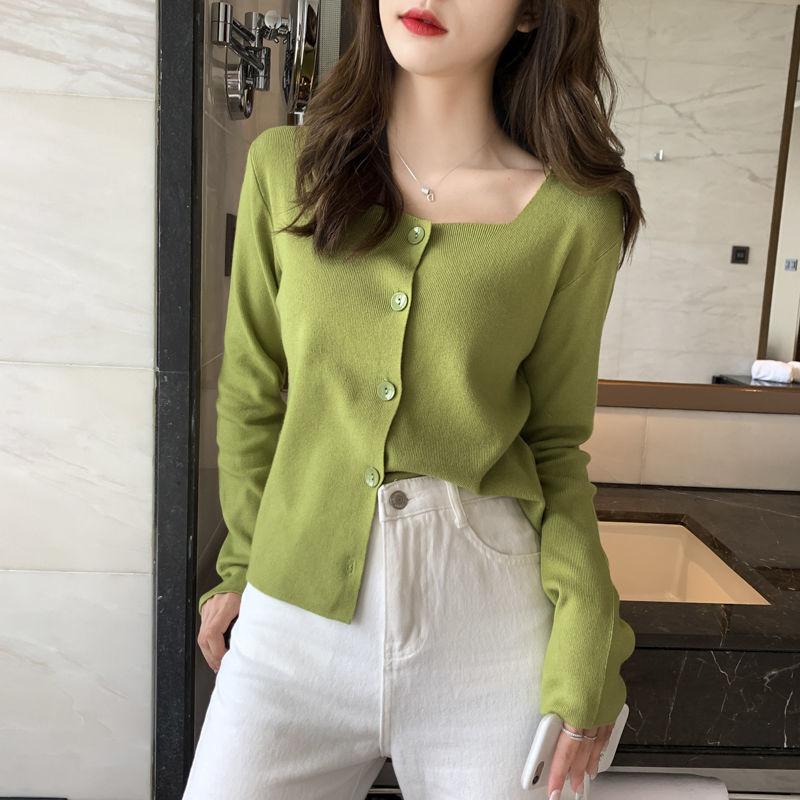 Autumn and Winter Knitted Loose Bottoming Shirt All-match Long-sleeved Solid Color Tops Fashion Simple Women's Sweaters