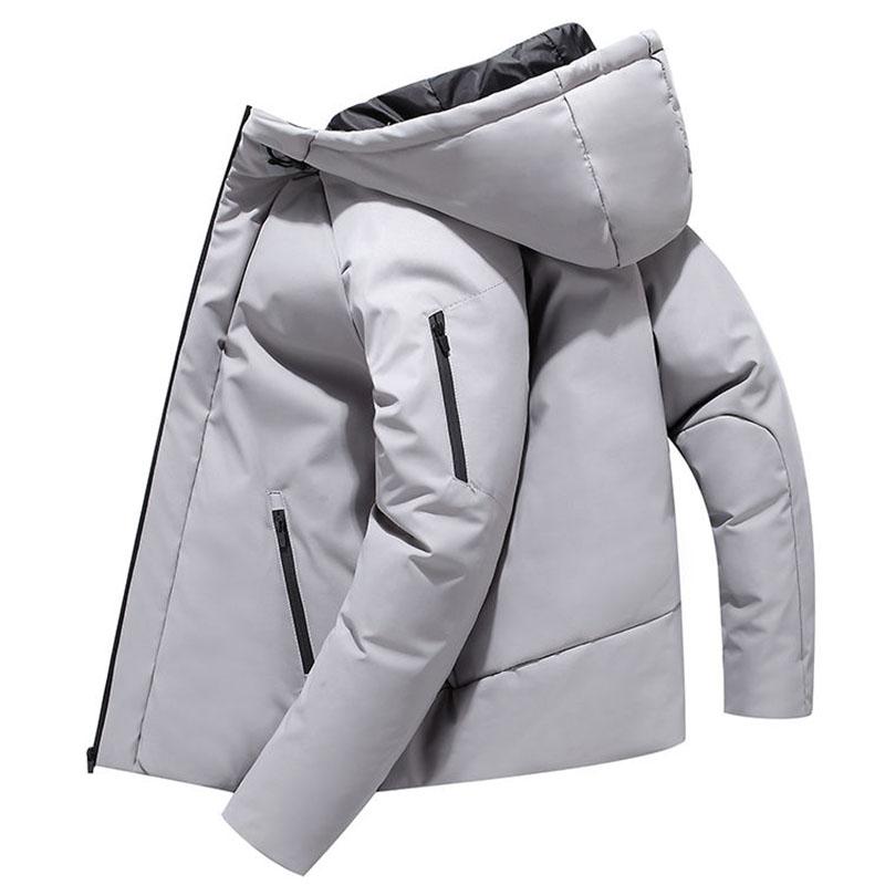 Men's Down Jacket Short Winter Thickening Outdoor Leisure Hooded Men's Youth Warm Jacket