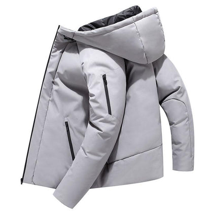 Men's Down Jacket Short Winter Thickening Outdoor Leisure Hooded Men's Youth Warm Jacket