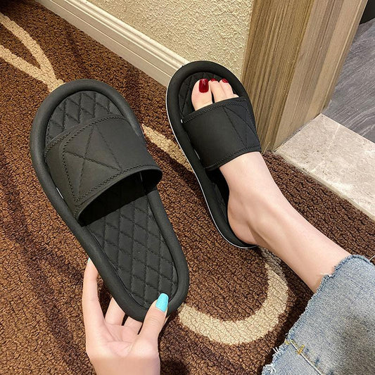 Slippers Women Summer Beach Sandals Household Indoor Silent Non-slip Bathroom Bathing Sandals and Slippers Women