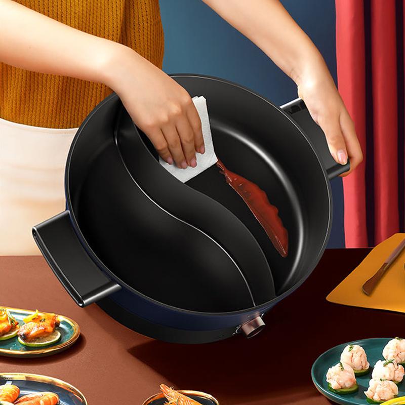 Household Mandarin Duck Electric Cooker Large-capacity Multi-function Electric Pot Dormitory Electric Frying Pan Non-stick Cooking Pan