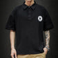 Short-sleeved T-shirt Male Ins Tide Brand Summer Wild Lapel    Shirt Loose Youth