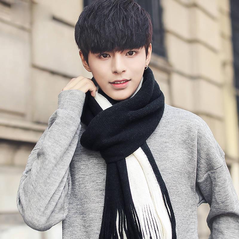 Men Scarf Foulard Stripe Scarves Poncho Casual Winter Scarfs Male Bufandas Hombre