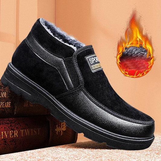 Old Beijing Cotton Shoes Winter Plus Velvet Thick Men's Shoes Casual Soft Bottom Warm Cotton Boots Snow Boots Non-slip