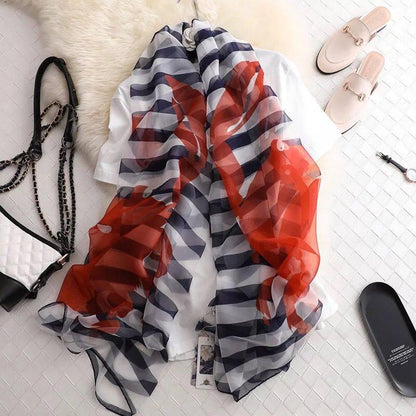 Scarves Women Thin Rural Style Sunscreen Scarf Summer Beach Shawl Wrap