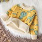 Baby Sweater and Cashmere Fall/winter Girl's Knit Sweater Pullover Boy Warm Jacket Baby Middle and Small Children Children's Sweater