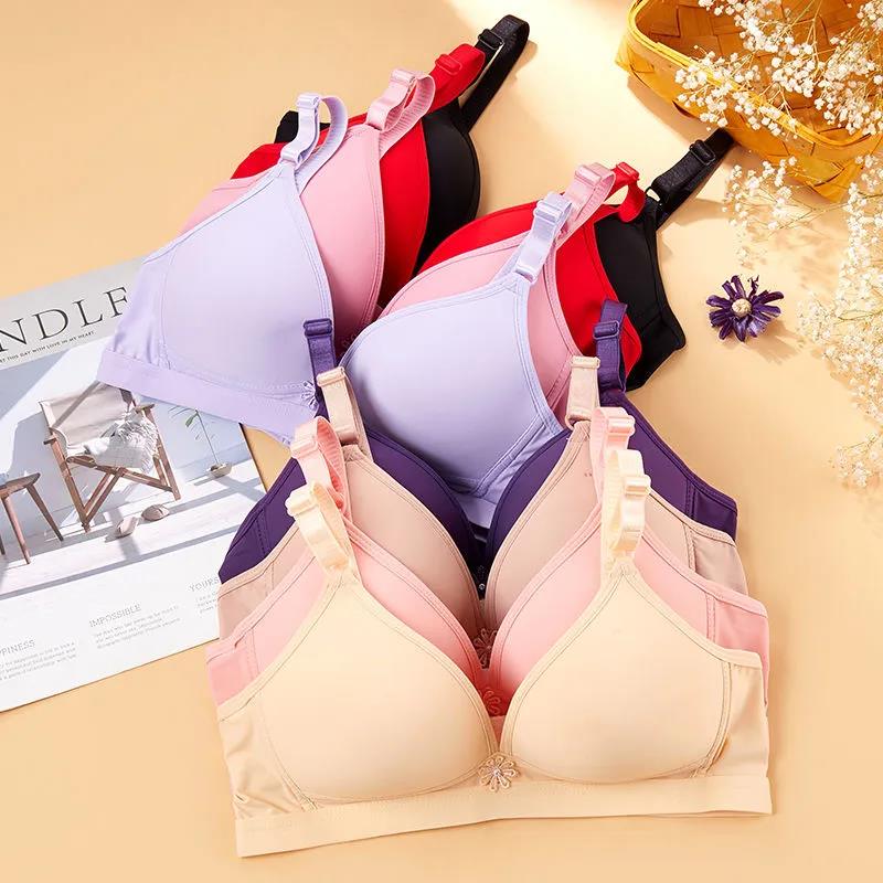 Large Size Thin Breathable Gather No Steel Ring Anti-sagging Women's Underwear Bra