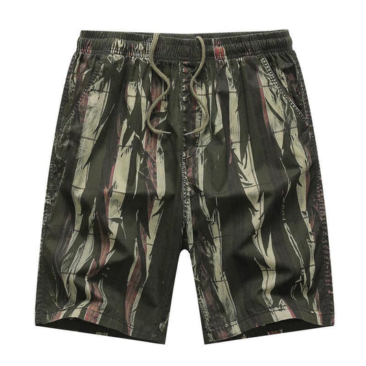 Men's Shorts Summer Thin Loose Cotton Plus Size Shorts Camouflage Beach Pants Men's Casual Sports Five-point Pants