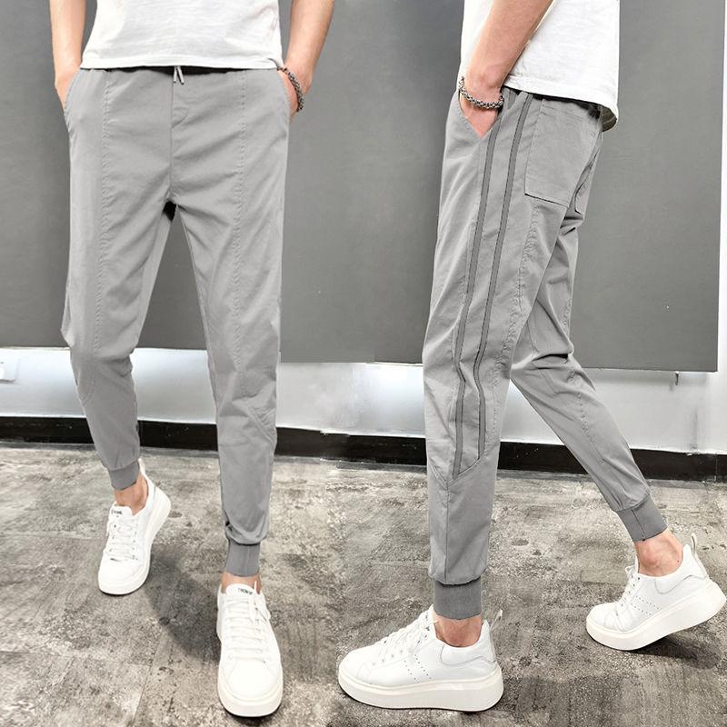 Summer Men's Nine-point Casual Pants Trendy Feet Pants Net Red Same Style Student Youth Men's Fit Pants