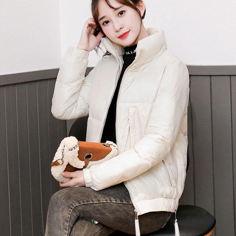 Glossy Down Coat Women's Short Korean Version of Loose Cotton-padded Clothes Bread Clothes Winter Clothes Students